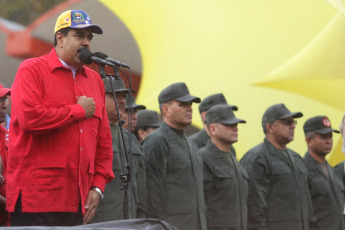 Caracas .- The president of the Bolivarian Republic of Venezuela, Nicolás Maduro, is present at the manifestation held this Thursday in Los Próceres, Caracas, against imperial interference and in defense of national sovereignty.Presidential Press / LANA