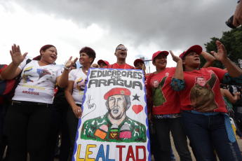 Caracas, Venezuela.- El presidente de la República Bolivariana de Venezuela, Nicolás Maduro, está presente en la manifestación realizada este jueves en Los Próceres, Caracas, 'contra la injerencia imperial y en defensa de la soberanía nacional'.