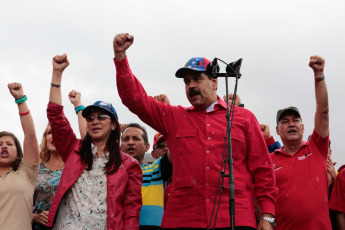 Caracas .- The president of the Bolivarian Republic of Venezuela, Nicolás Maduro, is present at the manifestation held this Thursday in Los Próceres, Caracas, against imperial interference and in defense of national sovereignty.Presidential Press / LANA