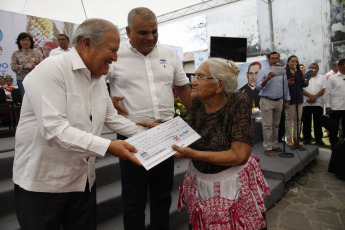 Panchimalco .- The people of Panchimalco participated this Saturday along with President Salvador Sánchez Cerén and the First Lady, Margarita Villalta de Sánchez, of the itinerant Festival for Good Living, which combines culture, health, education, social assistance and citizen participation.Presidency of El Salvador / LANA