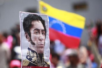 Caracas, Venezuela.- Concentración en conmemoración de los 15 años del intento de golpe de Estado a Hugo Chávez, el encuentro se desarrolló este martes 11 de abril en Puente Llaguno, en Caracas, para conmemorar los 15 años de la masacre donde murieron al menos 19 personas.