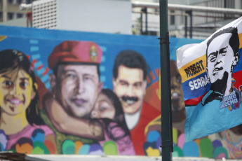 Caracas, Venezuela.- Concentración en conmemoración de los 15 años del intento de golpe de Estado a Hugo Chávez, el encuentro se desarrolló este martes 11 de abril en Puente Llaguno, en Caracas, para conmemorar los 15 años de la masacre donde murieron al menos 19 personas.