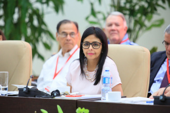 La Habana.- The commitment to regional unity was the center of the talks of the 15th Political Council of the Bolivarian Alliance for the Peoples of Our America - People''s Trade Treaty (ALBA-TCP), held this Monday in the Cuban capital.Image: Foreign Minister of Venezuela Delcy RodriguezALBA PRESS/LANA