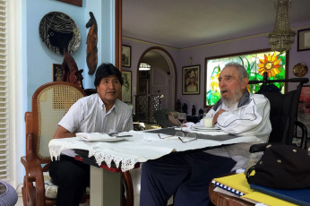 Fidel Castro y el Presidente de Bolivia Evo Morales