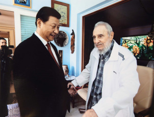 Fidel Castro and Chinese President Xi Jinping