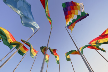 Every August 17 since 1925, Bolivia celebrates Flag Day in commemoration of the anniversary of the creation of the first Bolivian insignia in 1825. Currently formed by three horizontal strips of equal width and dimensions, known as 'La Tricolor' is Red, yellow and green. The Supreme Decree of July 14, 1888 establishes in its 5th article that: 1 The red stripe represents the blood shed by our heroes for the birth and preservation of the Republic. The yellow one represents our wealth and natural resources. The green one, represents the richness of our nature and hope, as a main value of our society.