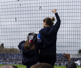 La Plata, Argentina.- In the images taken today, Sunday, September 8, 2019, the supporters of the club that the former captain of the Argentine soccer team Diego Armando Maradona, Gimnasia y Esgrima La Plata, who filled their stadium to receive, began to lead to the idol in La Plata, the capital of the province of Buenos Aires, south of the Capital of Argentina. From early on, the supporters began to arrive at the stadium, in the area of the La Plata forest, in what was the first training of the first division team of the club led by Maradona behind open doors, which fights the descent and the latter in the table of positions of the championship of first division of Argentine soccer.