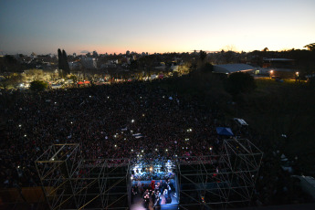 La Plata, Buenos Aires.- The candidate for Vice President of Argentina for the Front of All, Cristina Fernández de Kirchner, today August 31, 2019 at the Faculty of Journalism of the National University of La Plata her book "Sinceramente". The followers of his space, especially young people, approached the area of the Faculty of Journalism early, from where he was dean until a few months ago who now has high chances of being the next mayor of the city of La Plata, the Capital from the province of Buenos Aires, Florencia Saintout, who accompanied her in her presentation, together with the candidate for provincial governor Axel Kicillof.