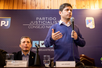 Buenos Aires, Argentina.- The candidate for Governor of the province of Buenos Aires, Axel Kicillof, of the Frente de Todos participated today on September 11, 2019 of the meeting of the National Council of the Justicialist Party (PJ Peronist) of the province of Buenos Aires