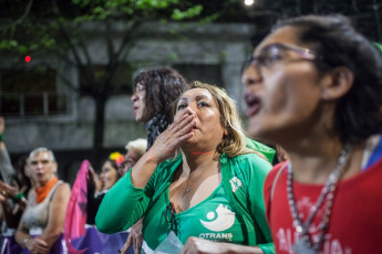 La Plata, Argentina.- Today, October 13, 2019, thousands of women participate in the workshops of the National Meeting of Women in the city of La Plata. In the afternoon a national women's march will be held that will conclude at the Unique Stadium of that City. There was also a "tetazo" in front of the Cathedral of La Plata for the separation of the Church from the State. On the second day of the 34th National Meeting of Women, hundreds of women demonstrated in front of the emblematic building, which is fenced and guarded by a hundred women police