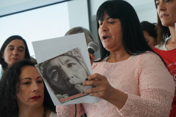 BUENOS AIRES, ARGENTINA.- Referents women from political spaces that are members of the Frente de Todos, a political space with a Peronist majority that promotes the most voted formula in the last primary elections in Argentina that has Alberto Fernández as candidate for President and Cristina Kirchner as candidate for Vice President, held on Wednesday, October 9, 2019 a press conference in the Aula Magna of the Unmet University (Sarmiento 2037) to publicize the political position of the front facing the National Meeting of Women that will take place from 12 to 14 October in La Plata, province of Buenos Aires.