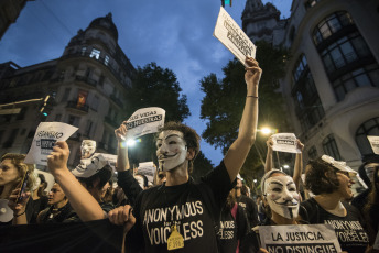 BUENOS AIRES, ARGENTINA.- Animal rights activists marched yesterday, November 2, 2019 from the Plaza de Mayo of the Argentine Capital where they displayed three flags that led the march towards the National Congress with the slogans: "Animal Liberation "," Enough of slavery, Enough of specism. If you are neutral in times of injustice you have chosen the side of the oppressor. Veganism is justice "and" Racism = Sexism = Specism ". Independent activists, Anonymous for the Voiceless, Health Save, Free Animal, Voicot, among others participated.