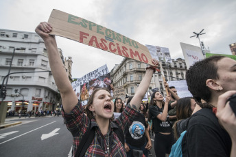 BUENOS AIRES, ARGENTINA.- Animal rights activists marched yesterday, November 2, 2019 from the Plaza de Mayo of the Argentine Capital where they displayed three flags that led the march towards the National Congress with the slogans: "Animal Liberation "," Enough of slavery, Enough of specism. If you are neutral in times of injustice you have chosen the side of the oppressor. Veganism is justice "and" Racism = Sexism = Specism ". Independent activists, Anonymous for the Voiceless, Health Save, Free Animal, Voicot, among others participated.