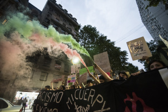 BUENOS AIRES, ARGENTINA.- Animal rights activists marched yesterday, November 2, 2019 from the Plaza de Mayo of the Argentine Capital where they displayed three flags that led the march towards the National Congress with the slogans: "Animal Liberation "," Enough of slavery, Enough of specism. If you are neutral in times of injustice you have chosen the side of the oppressor. Veganism is justice "and" Racism = Sexism = Specism ". Independent activists, Anonymous for the Voiceless, Health Save, Free Animal, Voicot, among others participated.