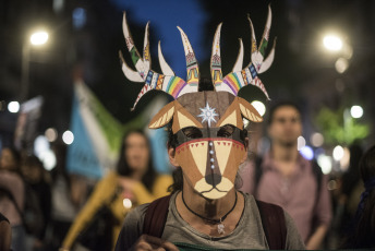 BUENOS AIRES, ARGENTINA.- Animal rights activists marched yesterday, November 2, 2019 from the Plaza de Mayo of the Argentine Capital where they displayed three flags that led the march towards the National Congress with the slogans: "Animal Liberation "," Enough of slavery, Enough of specism. If you are neutral in times of injustice you have chosen the side of the oppressor. Veganism is justice "and" Racism = Sexism = Specism ". Independent activists, Anonymous for the Voiceless, Health Save, Free Animal, Voicot, among others participated.