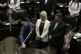 BUENOS AIRES, ARGENTINA- In the photos taken today December 4, 2019, the Chamber of Deputies formalized its new conformation with the jury of the 130 new deputies who will debut from December 10 with the discussion of the first Budget of the elected president, Alberto Fernandez Just after 1 pm and conducted by Deputy Gonzalo Del Cerro, the preparatory session began in which the legislators who were elected last October took an oath and will also vote for the new lower house authorities.