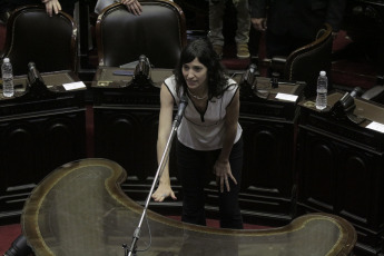 BUENOS AIRES, ARGENTINA- In the photos taken today December 4, 2019, Paula Penacca. The Chamber of Deputies formalized its new conformation with the oath of the 130 new deputies who will debut from December 10 with the discussion of the first Budget of the elected president, Alberto Fernández. Just after 1 pm and conducted by Deputy Gonzalo Del Cerro, the preparatory session began in which the legislators who were elected last October took an oath and will also vote for the new lower house authorities.