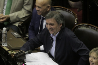 BUENOS AIRES, ARGENTINA- In the photos taken today December 4, 2019, the deputy Máximo Kirchner. The Chamber of Deputies formalized its new conformation with the oath of the 130 new deputies who will debut from December 10 with the discussion of the first Budget of the elected president, Alberto Fernández. Just after 1 pm and conducted by Deputy Gonzalo Del Cerro, the preparatory session began in which the legislators who were elected last October took an oath and will also vote for the new lower house authorities.