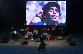 Buenos Aires, Argentina.- In the photos taken on September 21, 2021, it shows the tribute to Diego Maradona who brought together 20 artists on stage during the 2021 edition of the Buenos Aires Tango Festival and World Cup. A tribute to the figure of Diego Armando Maradona, was carried out through images, dance and music in the most important event of tango culture worldwide.