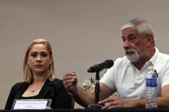 Buenos Aires, Argentina.- In the photos taken on November 22, 2021, it shows Mavys Álvarez, the Cuban woman who testified as a witness in the framework of a complaint for alleged human trafficking involving Diego Maradona's environment. Álvarez affirmed that her 15-year-old daughter was the one who motivated her to narrate what she experienced during her relationship with the former soccer star who died almost a year ago and stressed that her purpose is that other girls do not have an experience similar to her own.