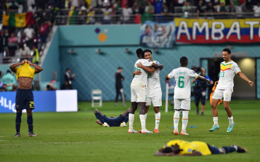 Doha, Qatar.- In the photos taken on November 29, 2022, during the match between Ecuador and Senegal for the Qatar 2022 World Cup. The Ecuadorian National Team lost 2-1 against Senegal, in a defining duel in Qatar 2022.