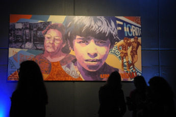 La Plata, Argentina.- In the photos taken on November 10, 2022, Garage de Arte Corazón Maradona shows, an exhibition that was inaugurated at the Estadio Único de La Plata, in homage to "10" and was made by artists from Buenos Aires.