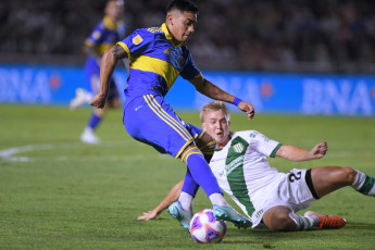 Buenos Aires, Argentina.- In the photos taken on March 13, 2023, during the meeting between Banfield and Boca at Estadio La Bombonera. Banfield won by 1-0 against Boca as a local, in a game of day 7 of the Professional League Argentina. The goal was scored by Aarón Quirós, at 28 minutes.