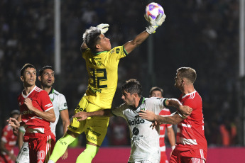 Junín, Argentina.- In the photos taken on March 19, 2023, during the match between River Plate and Sarmiento for the Professional League at the Eva Perón Stadium. Martín Demichelis's team reached the top of the Professional League with its 2-0 victory against Sarmiento.