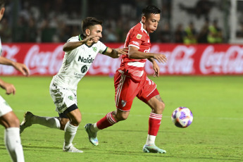 Junín, Argentina.- In the photos taken on March 19, 2023, during the match between River Plate and Sarmiento for the Professional League at the Eva Perón Stadium. Martín Demichelis's team reached the top of the Professional League with its 2-0 victory against Sarmiento.