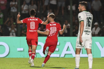 Junín, Argentina.- In the photos taken on March 19, 2023, during the match between River Plate and Sarmiento for the Professional League at the Eva Perón Stadium. Martín Demichelis's team reached the top of the Professional League with its 2-0 victory against Sarmiento.