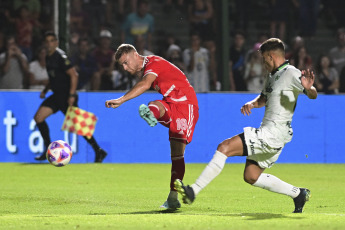 Junín, Argentina.- In the photos taken on March 19, 2023, during the match between River Plate and Sarmiento for the Professional League at the Eva Perón Stadium. Martín Demichelis's team reached the top of the Professional League with its 2-0 victory against Sarmiento.