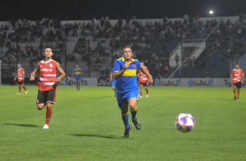 Jujuy, Argentina.- In the photos taken on March 26, 2023, Boca Juniors defeated River Plate 3-0 in the Senior Superclásico played at the 23 de Agosto stadium of Gimnasia y Esgrima de Jujuy, which was attended by of historical figures from both institutions.