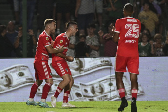 Junín, Argentina.- In the photos taken on March 19, 2023, during the match between River Plate and Sarmiento for the Professional League at the Eva Perón Stadium. Martín Demichelis's team reached the top of the Professional League with its 2-0 victory against Sarmiento.