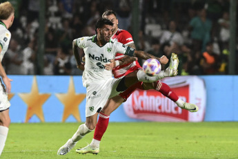 Junín, Argentina.- In the photos taken on March 19, 2023, during the match between River Plate and Sarmiento for the Professional League at the Eva Perón Stadium. Martín Demichelis's team reached the top of the Professional League with its 2-0 victory against Sarmiento.