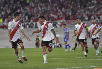 Buenos Aires, Argentina.- In the photos taken on March 12, 2023, during the meeting between River Plate and Godoy Cruz at the Monumental Stadium. River Plate beat Godoy Cruz 3-0 in the Monumental with Lucas Beltrán as a figure and scorer, obtaining his third triumph and becoming the only escort of the Liga Tournament, which has San Lorenzo as leader.