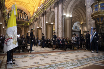 Buenos Aires, Argentina.- In the photos taken on April 24, 2023, the Episcopate celebrated the Pope with a mass in the Metropolitan Cathedral and began a week of deliberations. The 122nd plenary assembly of the Argentine Episcopal Conference (CEA), made up of bishops from all over the country, began a week of deliberations this Monday with a thanksgiving mass on the occasion of the 10th anniversary of Francis' pontificate.