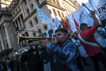 Buenos Aires, Argentina.- In the photos taken on April 13, 2023, various Argentine political and trade union organizations marched in the capital to denounce the ban and judicial persecution of Vice President Cristina Fernández de Kirchner. The demonstration was held in Plaza Lavalle in front of the Palace of Justice, seat of the Supreme Court, where they sought to reverse the decision of the vice president not to run as a candidate for the next presidential elections, after the ruling of the Federal Oral Court 2.