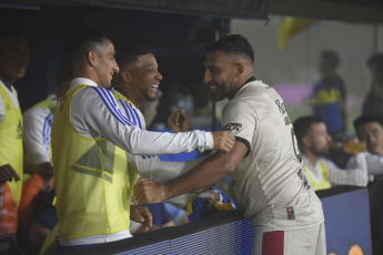 Buenos Aires, Argentina.- In the photos taken on April 9, 2023, during the match between Boca Juniors and Colón at the La Bombonera Stadium, on date 10 of the Argentine Professional League 2023. Boca suffered a heavy defeat by 1- 2 against Colón. With a goal from Teuten (90+1'), the 'Sabalero' got his first win in the tournament.