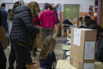 Bariloche, Argentina.- In the photos taken on April 16, 2023, Argentines participate in the provincial and municipal elections in Bariloche, Argentina. The 2023 Argentina Elections began with the provincial and municipal elections, starting the country's electoral calendar.