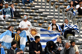 La Plata, Argentina.- In the photos taken on May 22, 2023, during the match between Uruguay and Iraq in a match played at the Estadio Único 'Diego Armando Maradona' in La Plata. Uruguay debuted in the Under 20 World Cup in Argentina with a 4-0 win over Iraq, catapulting it to the top of Group E. Matías Abaldo, Andrés Ferrari, Facundo González and Alan Matturro, scored the goals that gave them the first three points to those directed by Marcelo Broli.