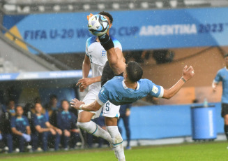 La Plata, Argentina.- In the photos taken on May 25, 2023, during the match between Uruguay and England for the second date of Group E of the Under 20 World Cup, at the La Plata Stadium. The Uruguayan team was defeated by England 2 by 3. With this victory, England finished signing their qualification for the round of 16.