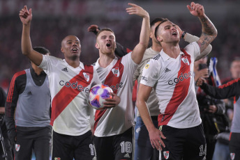 Buenos Aires, Argentina.- In the photos taken on May 7, 2023, during the match between River Plate and Boca Juniors for date 15 of the Professional Football League, at the Monumental in front of more than 83,000 people. River prevailed 1-0 against a goal by Miguel Borja and remains firm at the top of the Professional League with 37 units, taking 19 points from its classic rival.