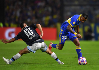 Buenos Aires, Argentina.- In the photos taken on May 14, 2023, during the match between Boca Juniors and Belgrano on date 16 of the Argentine Professional League at La Bombonera. Boca beat Belgrano 2-0 and achieved its goal of recovering from the 1-0 loss to River in the Superclásico. The Xeneize added three despite being far from the top.