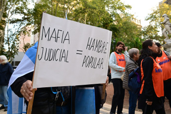 Rosario, Argentina.- In the photos taken on May 11, 2023, political, union, student and social organizations repudiated the resolutions of the Supreme Court of Justice in Rosario's 25 de Mayo square, during the traditional round of the Mothers that they suspend two provincial elections next Sunday considering that the highest court "operates politically for the opposition."