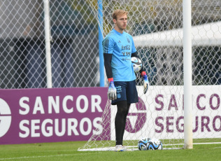 Buenos Aires, Argentina.- In the photos taken on May 9, 2023, Without Soulé, the Argentine U-20 national team continues preparing for the World Cup. With the aim of achieving the sixth title that confirms it as the top winner of the contest, the Argentine National Team began preparing for its debut in the Sub 20 World Cup in which it will host and will begin on May 20 with the duel against Uzbekistan.