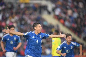 Mendoza, Argentina.- In the photos taken on May 21, 2023, during the match between Italy and Brazil at the Malvinas Argentinas stadium in Mendoza, closing the second day of the U-20 World Cup. Italy won 3-2 against Brazil and leads Group D. Brazil will look to bounce back when they face debutant Dominican Republic on the next date. For its part, Italy will seek qualification in its next match against its similar Nigeria.