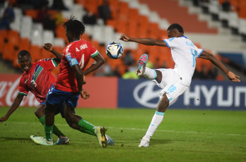 Mendoza, Argentina.- In the photos taken on May 22, 2023, during the match between Gambia and Honduras in the Argentina Under 20 World Cup at the Malvinas Argentinas stadium in Mendoza. The Gambia Under 20 World Cup football team, with a brace from Adama Bojang, defeated Honduras 2-1 on Monday, which was physically outmatched on the first day of Group F of the 2023 U-20 World Cup in Argentina.