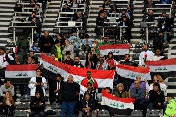 La Plata, Argentina.- In the photos taken on May 22, 2023, during the match between Uruguay and Iraq in a match played at the Estadio Único 'Diego Armando Maradona' in La Plata. Uruguay debuted in the Under 20 World Cup in Argentina with a 4-0 win over Iraq, catapulting it to the top of Group E. Matías Abaldo, Andrés Ferrari, Facundo González and Alan Matturro, scored the goals that gave them the first three points to those directed by Marcelo Broli.