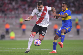 Buenos Aires, Argentina.- In the photos taken on May 7, 2023, during the match between River Plate and Boca Juniors for date 15 of the Professional Football League, at the Monumental in front of more than 83,000 people. River prevailed 1-0 against a goal by Miguel Borja and remains firm at the top of the Professional League with 37 units, taking 19 points from its classic rival.