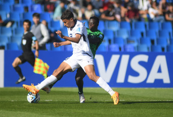 Mendoza, Argentina.- In the photos taken on May 23, 2023, during the match between the Dominican Republic and Nigeria at the Malvinas Argentinas stadium in the city of Mendoza. The Dominican Republic under-20 team lost 2-1 to Nigeria. Nigeria thus adds its first three points in group D of this U-20 World Cup.